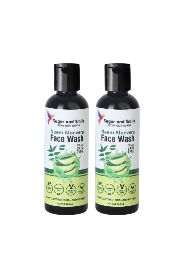 Aloevera neem facewash pack of 4(100 ml each)